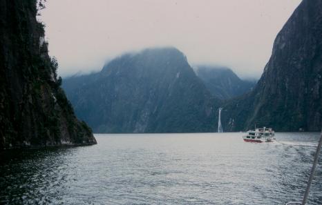 Boat tour at Milford Sound